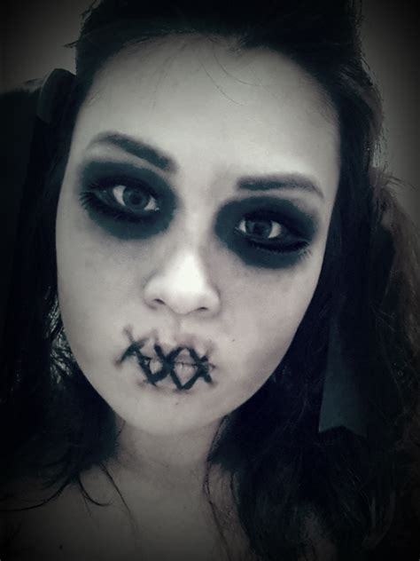 halloween makeup look inspired by promise phan s creepy stitched doll video ~ little blue haven