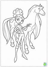 Horseland Coloring Pages Dinokids Molly Close Library Print Alma sketch template
