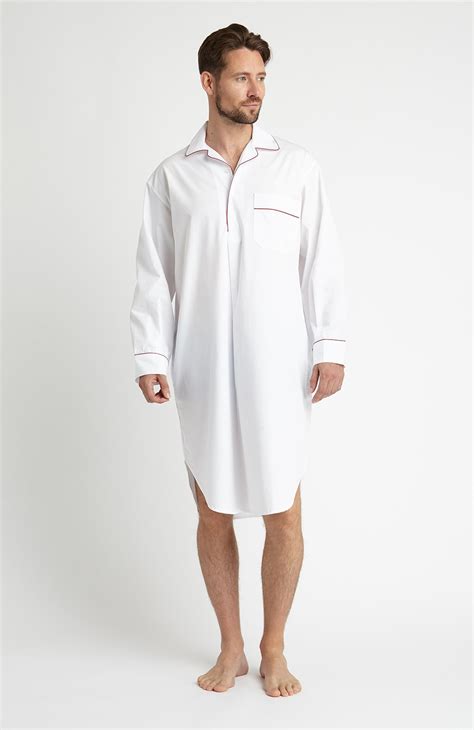 essential mens classic nightshirt bonsoir bonsoir  london