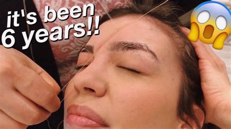 Getting My Eyebrows Threaded After 6 Years Youtube