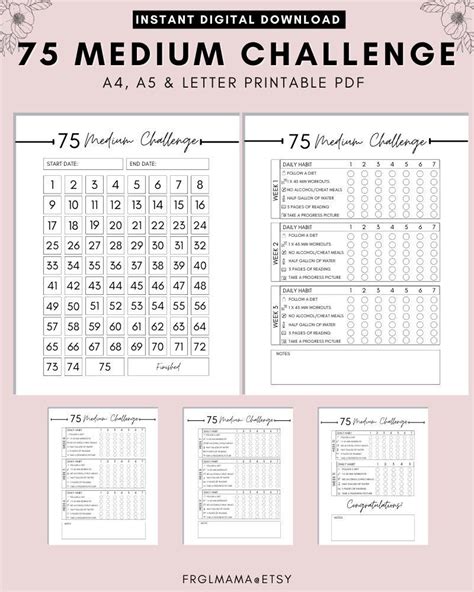 soft challenge  printable  printable calendar