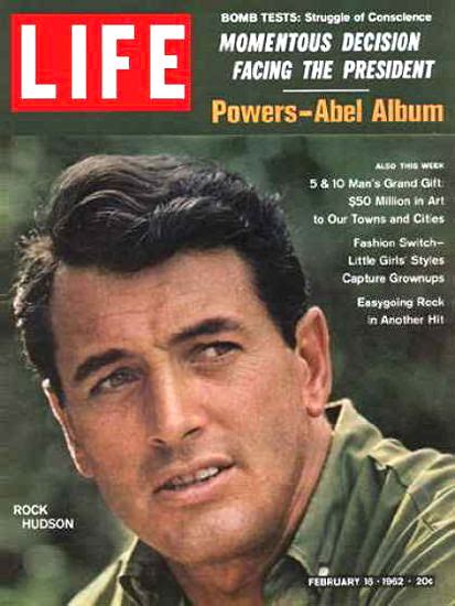 Life Magazine Cover Copyright 1962 Rock Hudson Mad Men