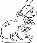 Ant Coloring Worker Helmet Wearing Atom Pages Coloringsky Ants Getcolorings Kids sketch template