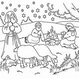 Kleurplaten Kerst Bijbel Coloring Herders sketch template
