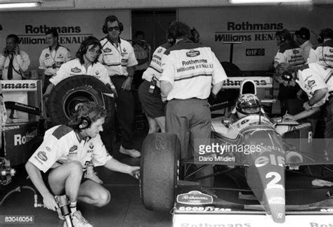Brazilian Formula 1 Race Car Driver Ayrton Senna Sits In His Car As