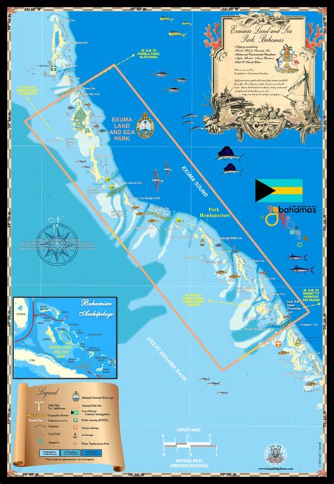 exumas map island map publishing
