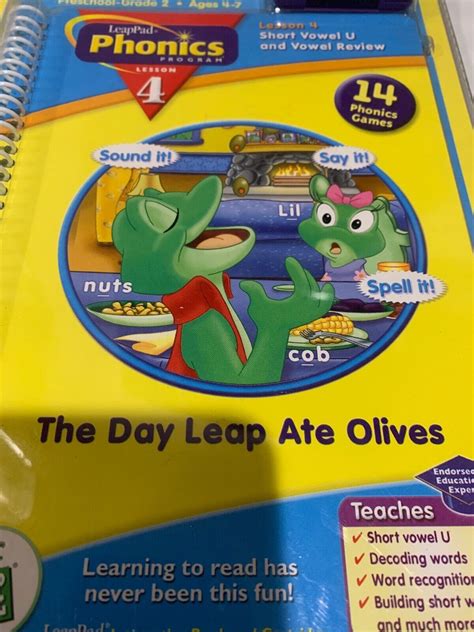leapfrog leap pad phonics lesson  interactive learning game book
