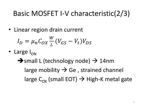 Ppt Basic Mosfet I V Characteristic 1 3 Powerpoint Free Download Nude