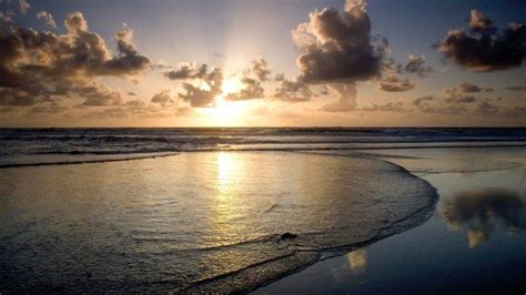Sea Beach Sunrise Sunset Vignette Horizon Coast