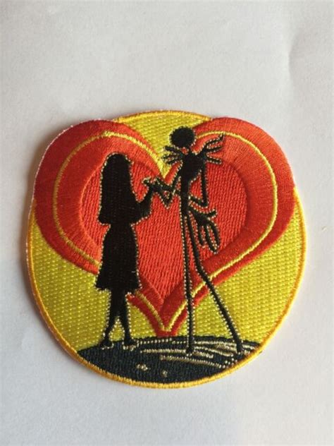 Jack And Sally Sunset Heart Iron On Patch Ebay