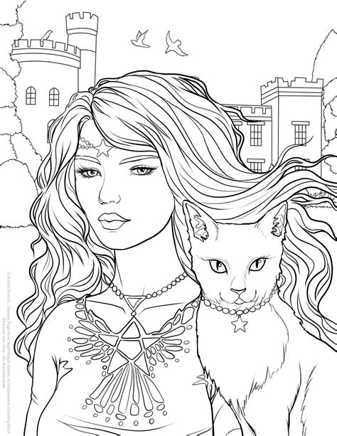 halloween selina fenech fantasy coloring pages  adults