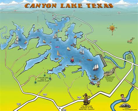 Map Of Canyon Lake Texas Maping Resources