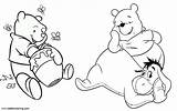 Pooh Coloring Winnie Pages Eeyore Printable Kids Adults sketch template