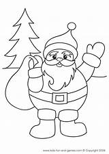 Christmas Pages Santa Coloring Printable Claus Kids Colouring Sheets Print Father Printables Cards sketch template