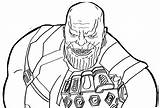 Thanos Coloring Infinity Pages War Gauntlet Avengers Lego Printable Marvel Vs Villain Template sketch template