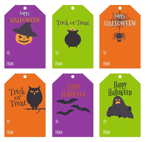 halloween treat bag tags printable printable word searches