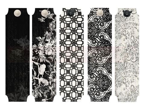 midnight black  white bookmarks  lorrainesgraphiques