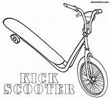 Scooter Coloring Pages Kick sketch template