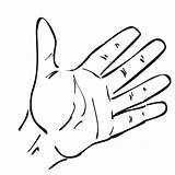 Hand Outline Printable Template Clip Hands Clipart Cliparts Computer Designs Use sketch template