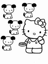 Kitty Hello Coloring Color Pages Library Clipart Book sketch template