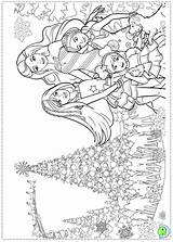 Barbie Christmas Coloring Pages Perfect Print Caroling Dinokids Kids Carol Close sketch template