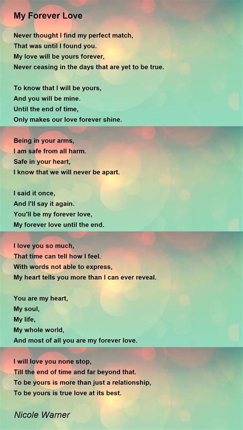 I Love You Forever Poems For Her