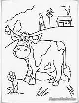 Mewarnai Buku Sapi Coloring Peternakan Gambar Farm Pemandangan Pages Hewan Craft Animal Dari Disimpan Warna Kids sketch template