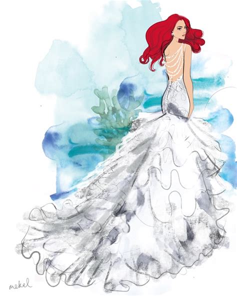 disney s ariel wedding dress design — exclusively at kleinfeld see