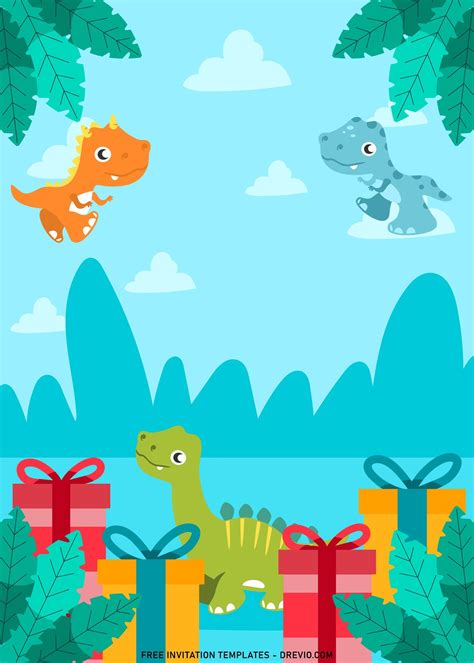 dinosaur birthday invitation templates  hundreds