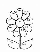 Addition Colour Numbers Flowers Tes Resources Sums Teaching Kb sketch template