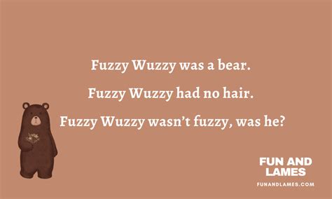 fuzzy wuzzy   bear nursery rhyme