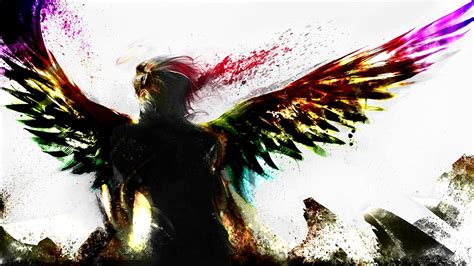 wallpaper colorful illustration digital art fantasy art wings angel artwork eagle bird