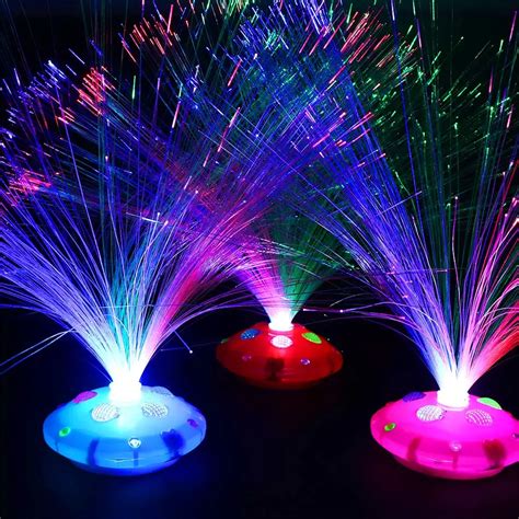 pc luminous multi color led fiber light  toy rings party gadgets kids intelligent toy
