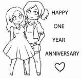 Anniversary Coloring Year Pages sketch template