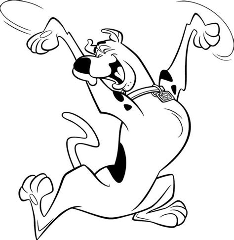 scooby doo happy coloring page scooby doo coloring pages monster