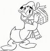 Duck Donald Coloring Christmas Pages Printable Part Getdrawings Getcolorings sketch template