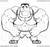 Buff Bodybuilder Cartoon Coloring Clipart Pages Body Outlined Happy Vector Thoman Cory Builder Color Printable Getcolorings Print Getdrawings 2021 sketch template