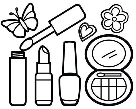 easy makeup kit coloring page  printable coloring pages  kids