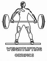 Levantamiento Pesas Weights Powerlifting sketch template