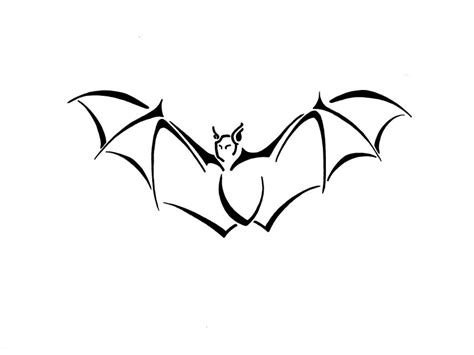 plain outline flying bat tattoo design tattooimagesbiz