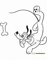Pluto Coloring Pages Disneyclips Bone Jumping Funstuff sketch template