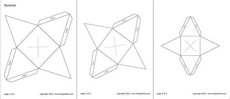 square pyramid template  printable templates coloring pages