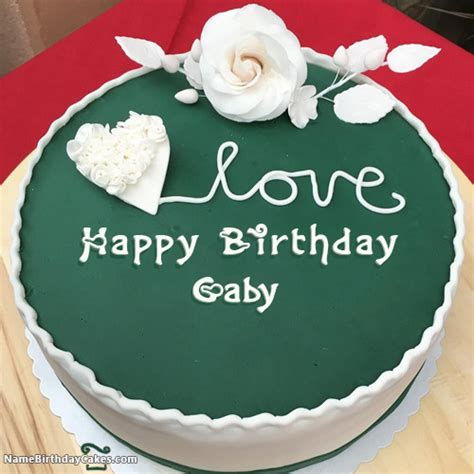 happy birthday gaby cakes cards wishes