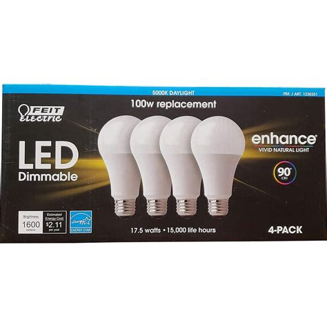 feit dimmable led  daylight pack  replacement  walmartcom walmartcom