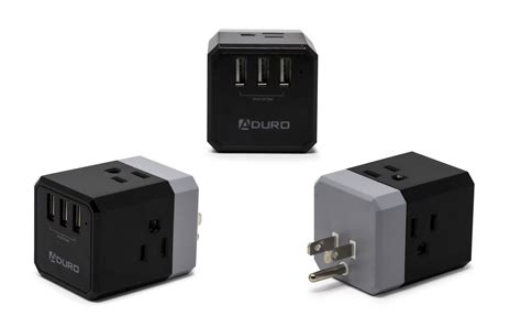 aduro multiple plug outlet extender  usb charger surge protector powerup squared wall plug