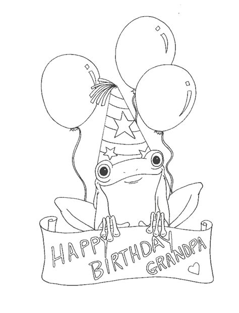 happy birthday grandpa coloring pages coloringpages