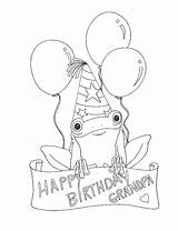 Birthday Coloring Happy Grandpa Pages Printable Popular Library Clipart Coloringhome sketch template