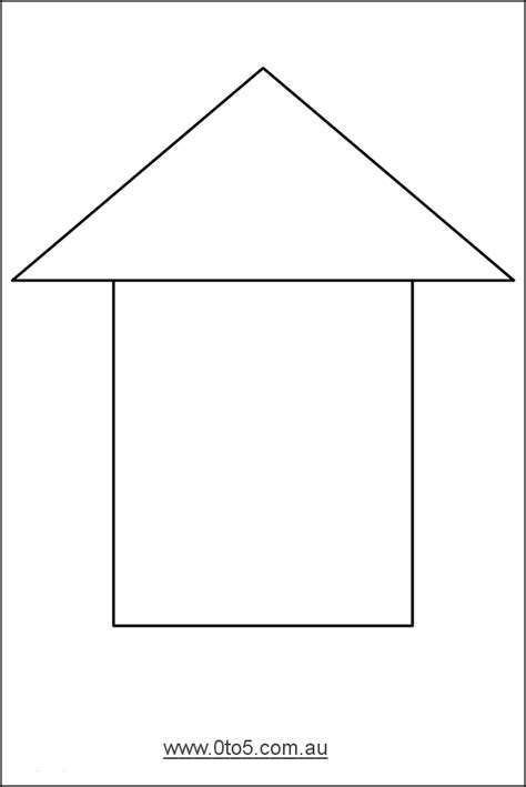 printable house templates printable template house blank