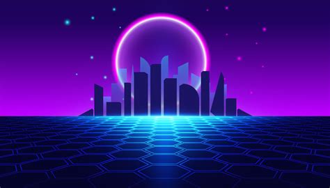 abstract backgrounds  retro vector virtual reality smart city vr
