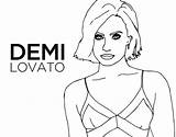Coloring Lovato Demi Pages Coloringcrew sketch template